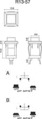 TRU COMPONENTS 1587712 TC-R13-57A-05BK Druktoets 250 V/AC 0.5 A 1x uit/(aan) Moment 1 stuk(s)