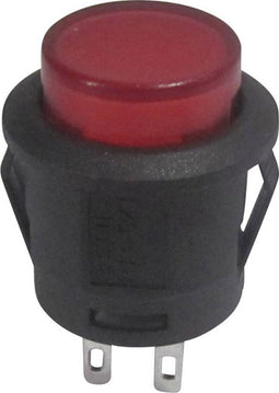 TRU COMPONENTS 1587753 TC-R13-523AL-05RT Druktoets 250 V/AC 1.5 A 1x uit/(aan) Moment Rood 1 stuk(s)