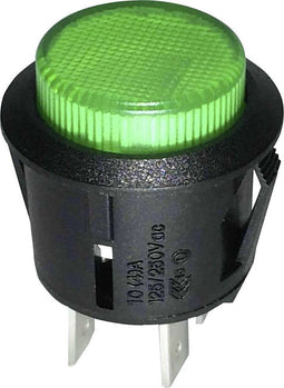 TRU COMPONENTS 1587756 TC-R13-523BL-05GN Drukschakelaar 250 V/AC 1.5 A 1x uit/aan Continu Groen 1 stuk(s)
