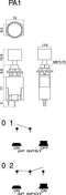 TRU COMPONENTS 1587791 TC-PA102A1BK Drukschakelaar 250 V/AC 3 A 1x aan/aan Continu 1 stuk(s)