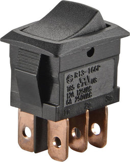 TRU COMPONENTS 1587819 Wipschakelaar TC-R13-166PB-02 250 V/AC 6 A 2x aan/aan Continu 1 stuk(s)