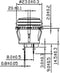 TRU COMPONENTS 1587920 TC-R13-527D2B Drukschakelaar 14 V/DC 20 A 1x aan/uit Continu Blauw 1 stuk(s)
