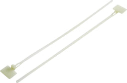 TRU COMPONENTS 1592847 TC-MHVC100203 Kabelbinder 101 mm 3.60 mm Transparant Met schiftveld, Hersluitbaar 100 stuk(s)