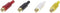 TRU COMPONENTS 1601053 Cinch-connector Koppeling, recht Aantal polen: 2 Mono Rood, Zwart, Geel, Wit 4 stuk(s)