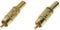 TRU COMPONENTS 1601054 Cinch-connector Stekker, recht Aantal polen: 2 Mono Rood, Zwart 2 stuk(s)