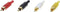 TRU COMPONENTS 1601057 Cinch-connector Stekker, recht Aantal polen: 2 Mono Rood, Zwart, Geel, Wit 4 stuk(s)
