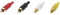 TRU COMPONENTS 1601057 Cinch-connector Stekker, recht Aantal polen: 2 Mono Rood, Zwart, Geel, Wit 4 stuk(s)