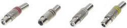 TRU COMPONENTS 1601059 Cinch-connector Koppeling, recht Aantal polen: 2 Mono Rood, Zwart, Geel, Wit 4 stuk(s)