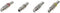 TRU COMPONENTS 1601059 Cinch-connector Koppeling, recht Aantal polen: 2 Mono Rood, Zwart, Geel, Wit 4 stuk(s)