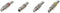 TRU COMPONENTS 1601059 Cinch-connector Koppeling, recht Aantal polen: 2 Mono Rood, Zwart, Geel, Wit 4 stuk(s)