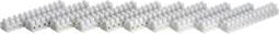 TRU COMPONENTS 523690 Kroonsteen Flexibel: 0.5-1.5 mm² Massief: 0.5-1.5 mm² Aantal polen: 12 10 stuk(s) Wit