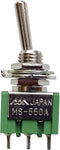 TRU COMPONENTS 700541 MS-550F-B Tuimelschakelaar 250 V/AC 1.5 A 2x aan/aan Continu 1 stuk(s)