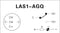 TRU COMPONENTS 701319 LAS1-AGQ-11ZE, BL Vandalismebestendige drukschakelaar 250 V/AC 5 A 1x aan/aan Continu Blauw IP67