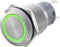 TRU COMPONENTS 701321 LAS1-AGQ-22ZE, GN Vandalismebestendige drukschakelaar 250 V/AC 5 A 2x aan/aan Continu Groen IP67