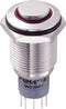 TRU COMPONENTS 701781 LAS2GQH-22E/R/12V/S/P Vandalismebestendige druktoets 250 V/AC 3 A 2x aan/(aan) Moment Rood IP65 1