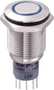 TRU COMPONENTS 701791 LAS2GQF-11ZE/B/12V/N/P Vandalismebestendige drukschakelaar 250 V/AC 3 A 1x aan/aan Continu Blauw