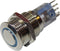TRU COMPONENTS 701791 LAS2GQF-11ZE/B/12V/N/P Vandalismebestendige drukschakelaar 250 V/AC 3 A 1x aan/aan Continu Blauw