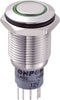 TRU COMPONENTS 701818 LAS2GQF-11ZE/G/12V/S/P Vandalismebestendige drukschakelaar 250 V/AC 3 A 1x aan/aan Continu Groen