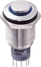 TRU COMPONENTS 701834 LAS2GQH-11ZE/B/12V/S/P Vandalismebestendige drukschakelaar 250 V/AC 3 A 1x aan/aan Continu Blauw