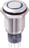 TRU COMPONENTS 701845 LAS2GQF-11ZE/B/12V/S/P Vandalismebestendige drukschakelaar 250 V/AC 3 A 1x aan/aan Continu Blauw