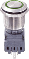 TRU COMPONENTS 701856 LAS1-BGQ-11E/G/12V Vandalismebestendige druktoets 250 V/AC 5 A 1x uit/(aan) Moment Groen IP67 1 s