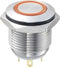 TRU COMPONENTS 701868 GQ16F-10E/J/R/12V Vandalismebestendige druktoets 48 V/DC 2 A 1x uit/(aan) Moment Rood IP65 1 stuk