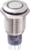 TRU COMPONENTS 701870 LAS2GQF-11E/G/12V/N/P Vandalismebestendige druktoets 250 V/AC 3 A 1x aan/(aan) Moment Groen IP67