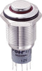 TRU COMPONENTS 701873 LAS2GQH-22ZE/R/12V/S/P Vandalismebestendige drukschakelaar 250 V/AC 3 A 2x aan/aan Continu Rood 1