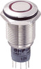 TRU COMPONENTS 701882 LAS2GQF-11E/R/12V/N/P Vandalismebestendige druktoets 250 V/AC 3 A 1x aan/(aan) Moment Rood IP67 1