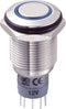TRU COMPONENTS 701895 LAS2GQF-11E/B/12V/S/P Vandalismebestendige druktoets 250 V/AC 3 A 1x aan/(aan) Moment Blauw 1 stu