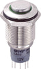 TRU COMPONENTS 701897 LAS2GQH-11E/G/12V/N/P Vandalismebestendige druktoets 250 V/AC 3 A 1x aan/(aan) Moment Groen 1 stu