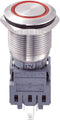 TRU COMPONENTS 701930 LAS1-BGQ-11ZE/R/12V Vandalismebestendige drukschakelaar 250 V/AC 5 A 1x uit/aan Continu Rood IP67