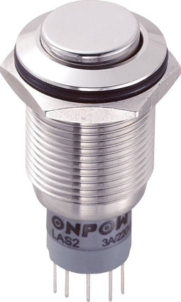 TRU COMPONENTS 701956 LAS2GQH-22Z/S/P Vandalismebestendige drukschakelaar 250 V/AC 3 A 2x aan/aan Continu IP67 1 stuk(s