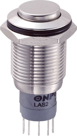 TRU COMPONENTS 701968 LAS2GQH-11Z/S/P Vandalismebestendige drukschakelaar 250 V/AC 3 A 1x aan/aan Continu 1 stuk(s)