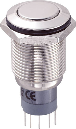TRU COMPONENTS 701978 LAS2GQF-11Z/N/P Vandalismebestendige drukschakelaar 250 V/AC 3 A 1x aan/aan Continu 1 stuk(s)