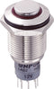 TRU COMPONENTS 701982 LAS2GQH-22E/R/12V/N/P Vandalismebestendige druktoets 250 V/AC 3 A 2x aan/(aan) Moment Rood 1 stuk