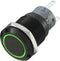 TRU COMPONENTS 702211 LAS1-AGQ-11E/G Vandalismebestendige druktoets 250 V/AC 5 A 1x uit/(aan) Moment Groen (Ø x l) 22 m