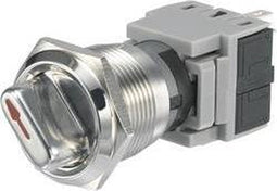TRU COMPONENTS 704315 LAS1-BGQ-11X/21 Vandalismebestendige draaischakelaar 250 V/AC 5 A Schakelposities 2 1 x 90 ° IP40