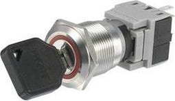 TRU COMPONENTS 704409 LAS1-BGQ-11Y/23 Sleutelschakelaar 250 V/AC 5 A 1x uit/(aan) 1 x 60 ° IP40 1 stuk(s)