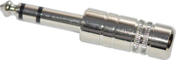 TRU COMPONENTS 733024 Jackplug 6.35 mm Stekker, recht Aantal polen: 3 Stereo Zilver 1 stuk(s)