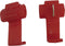 TRU COMPONENTS 733792 Snelklemverbinder Flexibel: 0.5-0.75 mm² Massief: 0.5-0.75 mm² Aantal polen: 2 5 stuk(s) Rood