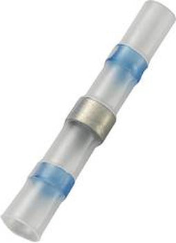 TRU COMPONENTS 736437 Stootverbinder Met krimpkous 1 mm² 2.50 mm² Volledig geïsoleerd Blauw 20 stuk(s)