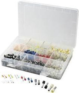 TRU COMPONENTS 737030 Assortiment adereindhulzen 0.5 mm², 0.75 mm², 1 mm², 1.5 mm², 2.5 mm², 4 mm², 6 mm², 10 mm² Oranj