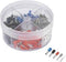 TRU COMPONENTS 737074 Assortiment adereindhulzen 0.5 mm², 0.75 mm², 1 mm², 1.5 mm², 2.5 mm² Deels geïsoleerd Wit, Grijs