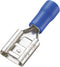 TRU COMPONENTS 737509 Platte stekker (female) Insteekbreedte: 8.0 mm Insteekdikte: 0.8 mm 180 ° Deels geïsoleerd Blauw