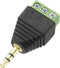 TRU COMPONENTS 737635 Jackplug 3.5 mm Stekker, recht Aantal polen: 3 Stereo Zwart 1 stuk(s)