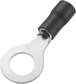 TRU COMPONENTS 738350 Ringkabelschoen Dwarsdoorsnede (max.): 4 mm² Gat diameter: 8.4 mm Deels geïsoleerd Zwart 50 stuk(