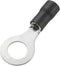 TRU COMPONENTS 738350 Ringkabelschoen Dwarsdoorsnede (max.): 4 mm² Gat diameter: 8.4 mm Deels geïsoleerd Zwart 50 stuk(
