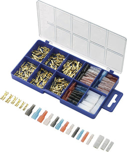 TRU COMPONENTS 739647 Kabelschoen-assortiment 0.104 mm² - 2.50 mm² Transparant, Zwart, Rood, Blauw 260 stuk(s)