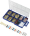 TRU COMPONENTS 739647 Kabelschoen-assortiment 0.104 mm² - 2.50 mm² Transparant, Zwart, Rood, Blauw 260 stuk(s)